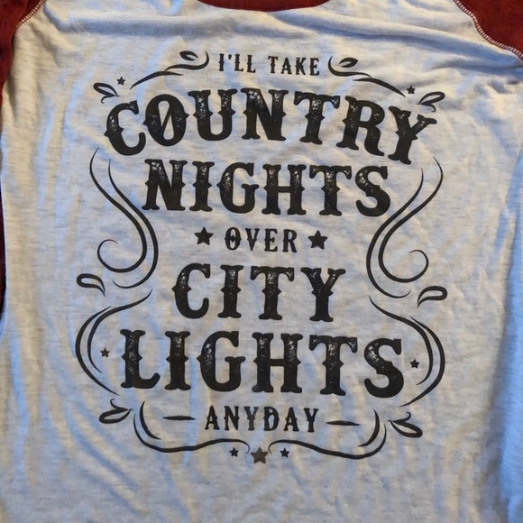 Country Nights Rust and Cream Raglan - Picture 2 of 3